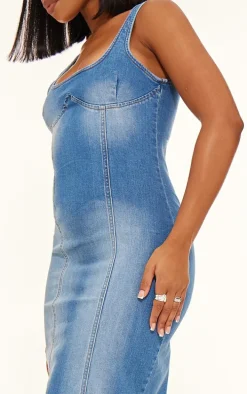 Vintage Denim Midaxi Dress