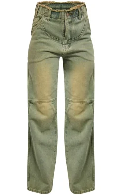 Vintage Raw Edge Waistband Boyfriend Jeans