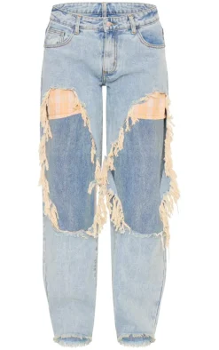 Vintage Wash Extreme Ripped Boyfriend Jeans