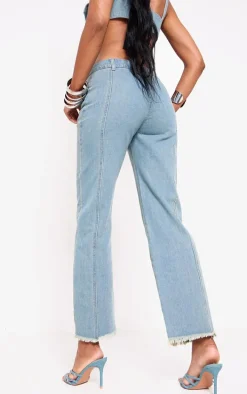 Vintage Wash Utility Cargo Denim Jeans