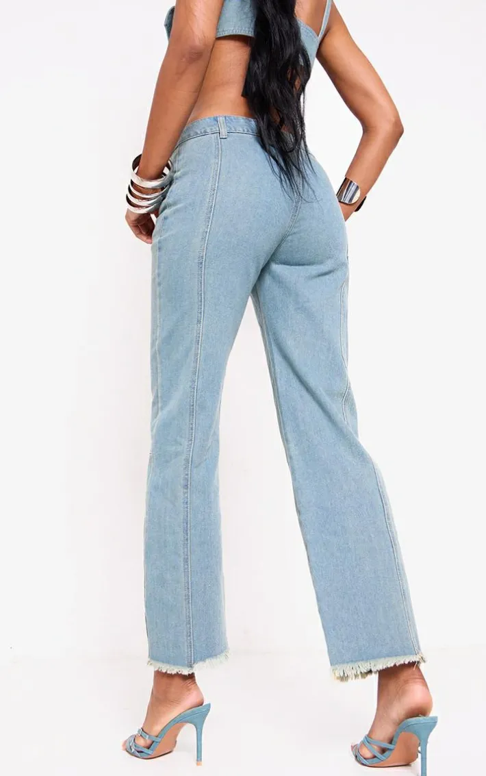 Vintage Wash Utility Cargo Denim Jeans