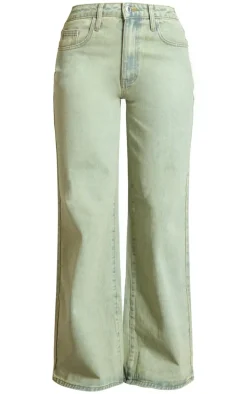 Vintage Wash Wide Leg Low Rise Jeans