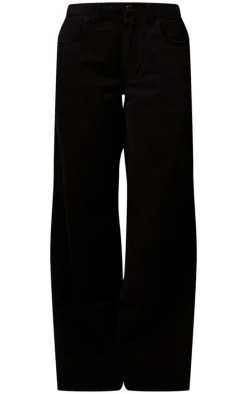 Washed Black Wide Leg Jeans