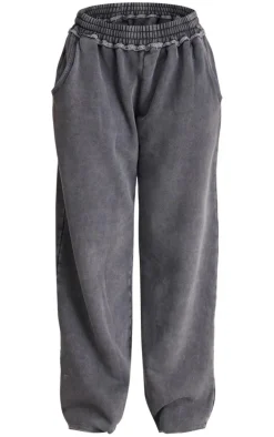 Washed Charcoal Extreme Oversized Slouchy Wide Leg Sweatpants