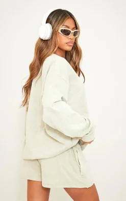 Washed Light Sage Sweatshorts