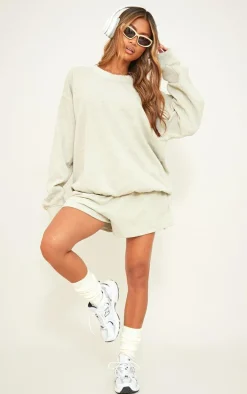 Washed Light Sage Sweatshorts