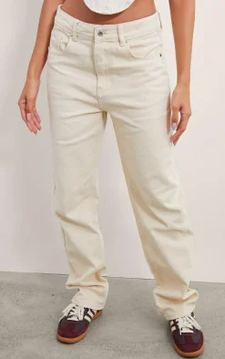 Washed Stone High Waist Straight Leg Jeans