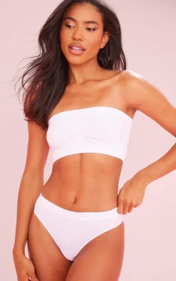 White Bandeau Seamless Bra