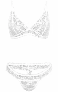 White Basic Lace Bra