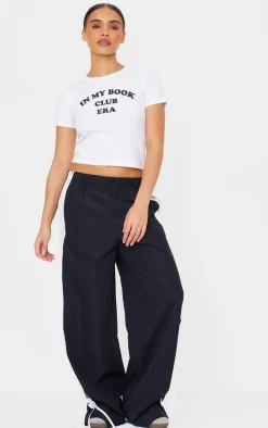 White Book Club Era Graphic Baby Doll Tee