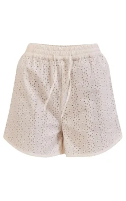 White Broderie Anglais Shorts