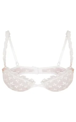 White Broderie Frill Edge Bra