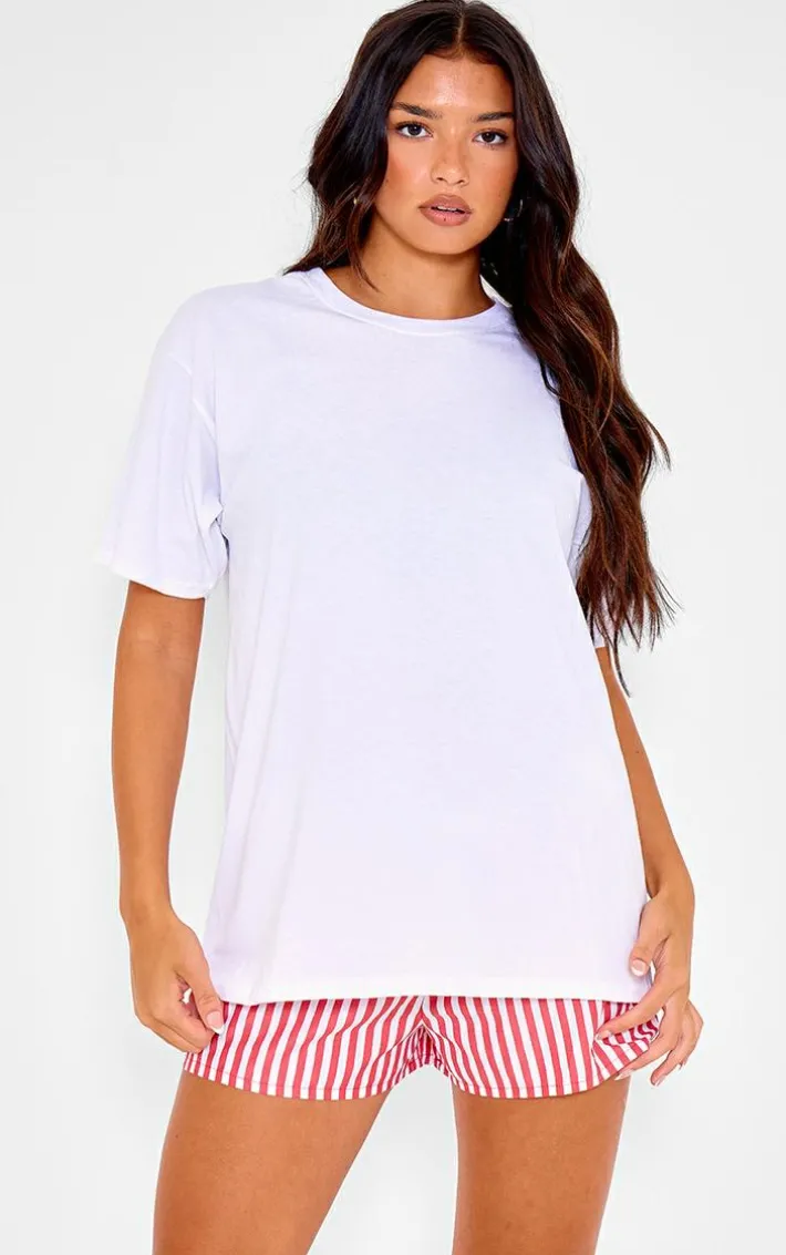 White Brunch Club Back Print Oversized T Shirt