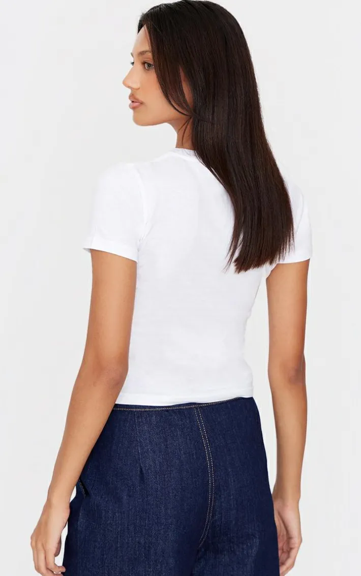 White Cherry Bowl Graphic Baby Doll Tee