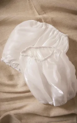 White Chiffon Puff Detachable Sleeves