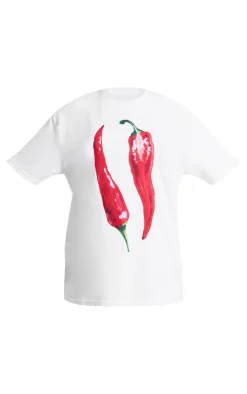 White Chilli Graphic Oversized T Shirt