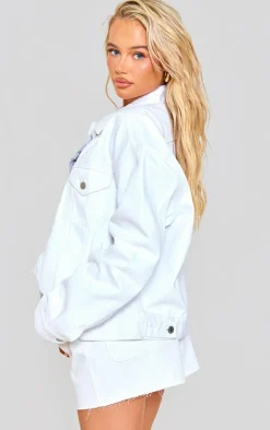 White Classic Oversized Denim Jacket