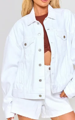 White Classic Oversized Denim Jacket