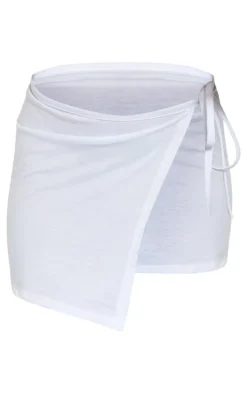 White Cotton Look Mini Sarong