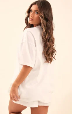 White Cotton Oversized Boxy T-Shirt