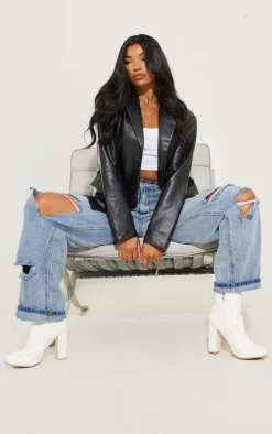 White Croc Behati Ankle Boot