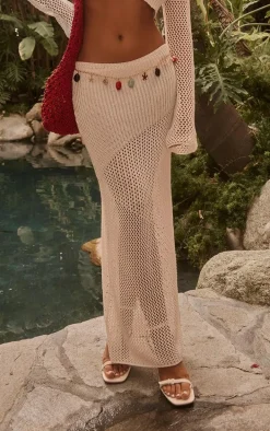 White Crochet Maxi Beach Skirt