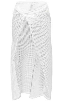 White Crochet Maxi Beach Sarong