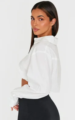 White Cropped Shirt