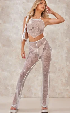 White Diamante Beach Flares