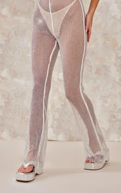 White Diamante Beach Flares