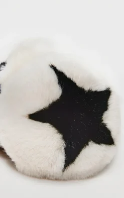 White Faux Fur Star Ear Muffs