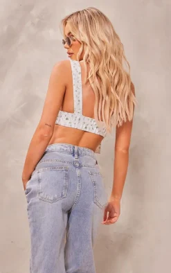 White Floral Lace Bralet