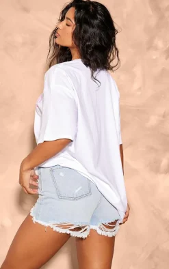 White Graphic Girl Squad Oversized T Shirt