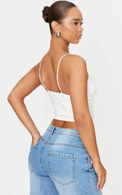 White Hot Fix Cowl Neck Cami Top