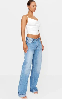 White Hot Fix Cowl Neck Cami Top