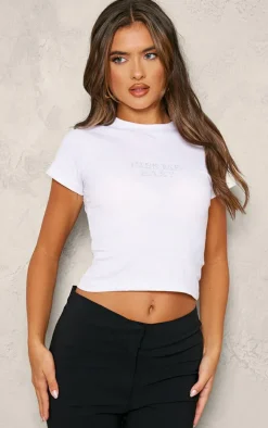 White Hot Fix Kiss Me Fitted Top