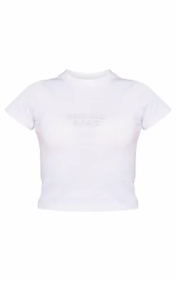 White Hot Fix Kiss Me Fitted Top