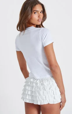 White Just A Girl Baby Doll Tee