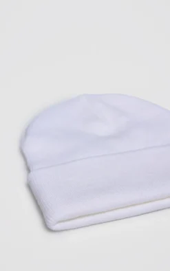 White Knitted Beanie