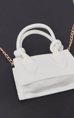 White Knot Handle Mini Grab Bag