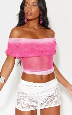 White Lace Low Rise Micro Mini Skirt