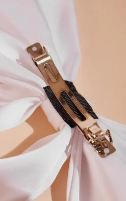 White Long Satin Hair Bow