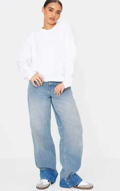 White Matcha Graphic Oversized Long Sleeve T Shirt