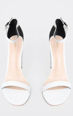 White May Blocked Heeled Sandal