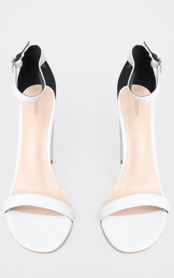 White May Blocked Heeled Sandal