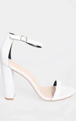 White May Blocked Heeled Sandal