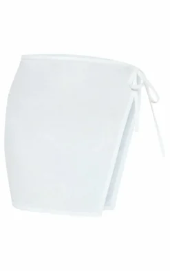 White Mini Cotton Look Sarong