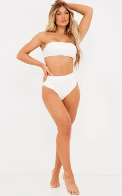 White Mix & Match High Waist Bikini Bottoms
