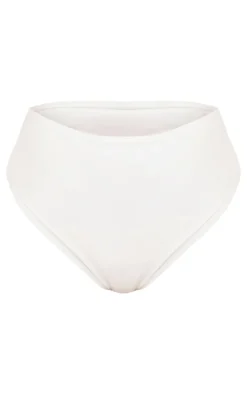 White Mix & Match High Waist Bikini Bottoms