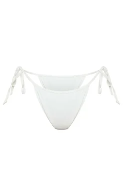 White Mix & Match Tie Side Bikini Bottom